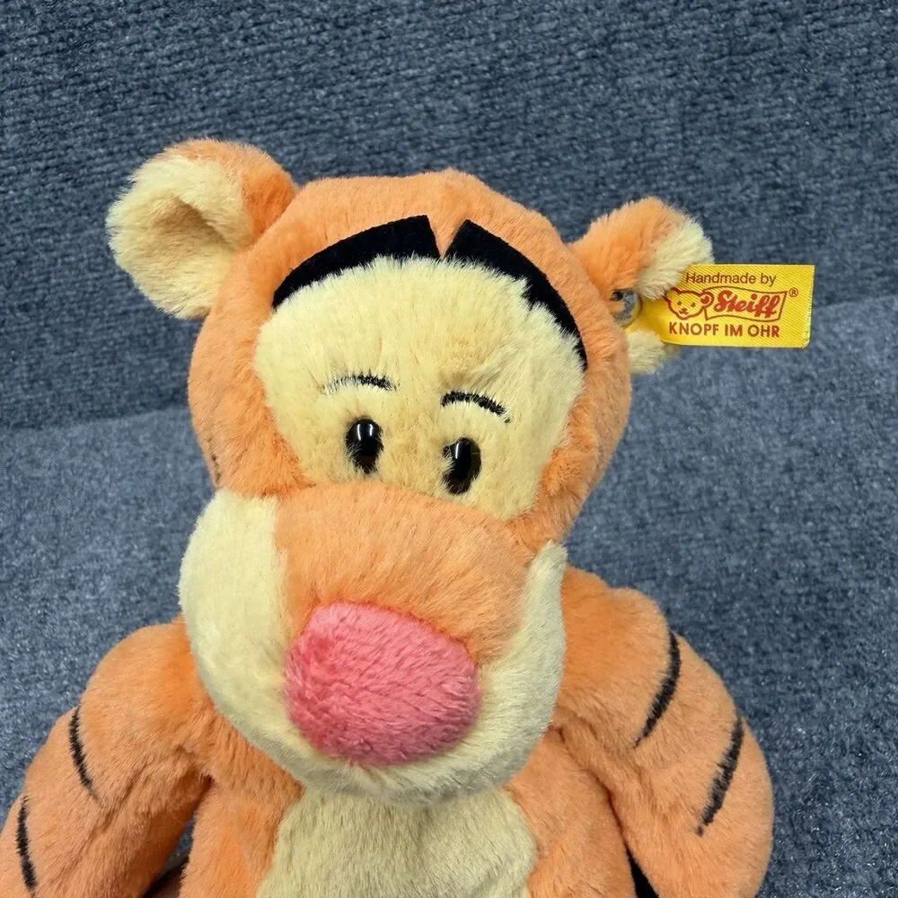Disney Originals Steiff Tigger Winnie The Pooh Plush Stuffed Animal Orange